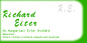 richard eiter business card